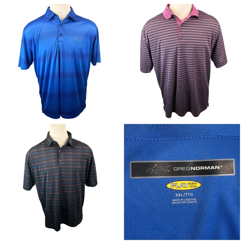 Bundle of 3 Greg Norman Play Dry Golf Polos XXL